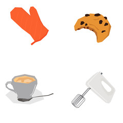 Set of geometric bakery icons, Vector illustration