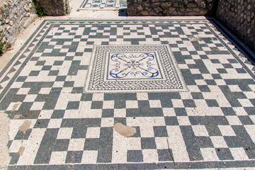 View of the archaeological site of Lucus Feroniae, near Rome, Italy