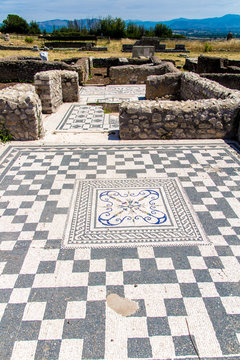 View of the archaeological site of Lucus Feroniae, near Rome, Italy