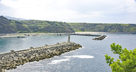Vista de Luarca, Asturias, España