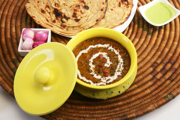 Dal Makhani with Paratha or Indian Bread