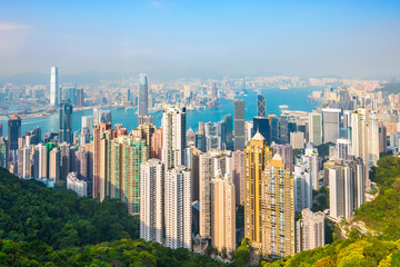 Fototapeta na wymiar Hong Kong skyline.