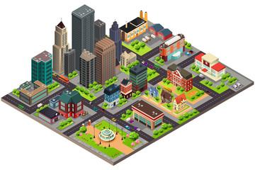 Isometric Design of City Streets and Buildings