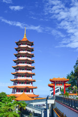 Chinese Pagoda at Chin Swee Caves Temple on Genting Highlands