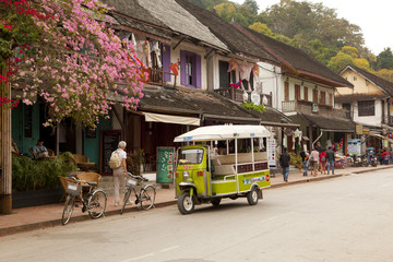 Street in old town Luang Prabang, Laos