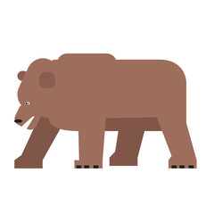 Isolated abstract bear on a white background, Vector illustration