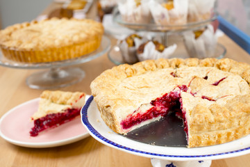 Fresh baked fruits pie  