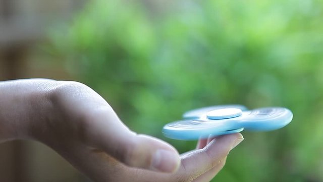 rotating fidget spinner close up