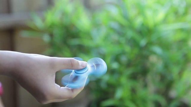 rotating fidget spinner close up
