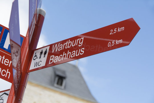 Hinweisschild in Eisenach - Th&uuml;ringen