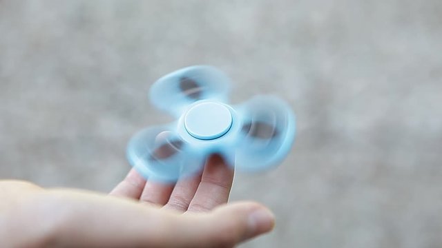 rotating fidget spinner close up