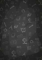 Welcome Back to School banner with different school objects.