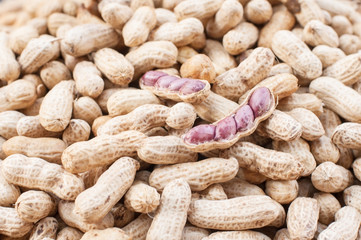 Boiled peanuts for texture and background.