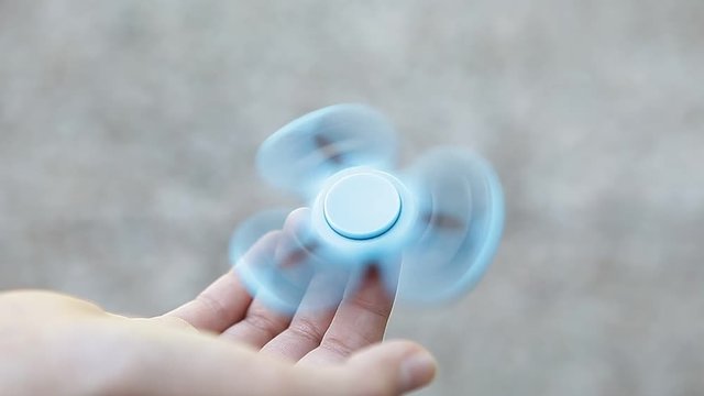 rotating fidget spinner close up