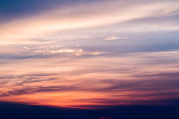 Fototapeta premium colorful dramatic sky with cloud at sunset.