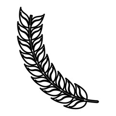 Fototapeta premium stem with leaves icon