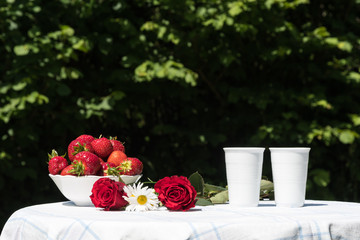 Summer decorated table
