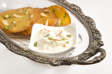 Indian Sweet Rabri and Malpua