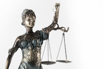 Law Symbols on white background