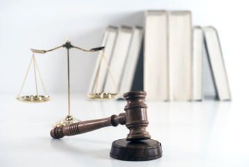 Law Symbols on white background