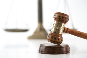 Law Symbols on white background