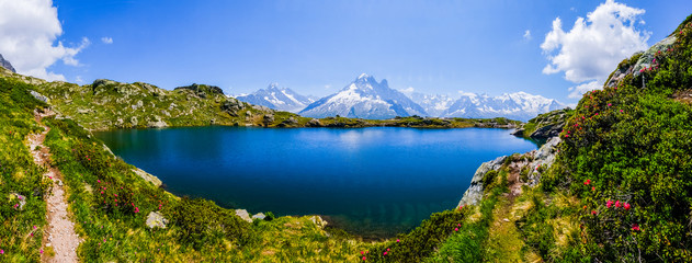 Mont Blanc and lake
