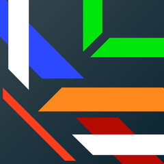 Abstract background with colorful geometric lines. Vector backdrop