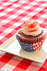 Stars and stripes cupcake