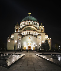 Fototapeta na wymiar Cathedral of Saint Sava in Belgrade. Serbia