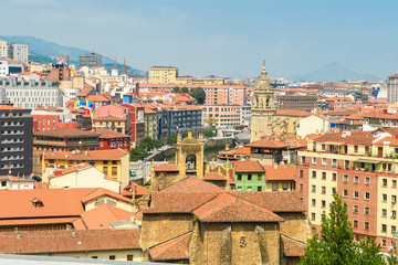 Obraz premium Bilbao old city view on sunny day, Spain