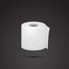 Toilet paper vector icon.