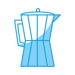 italian coffee maker icon over white background vector illustration