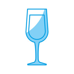wine glass icon over white background vector illustration