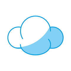 cloud icon over white background vector illustration