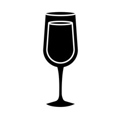 wine glass icon over white background vector illustration