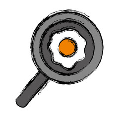 egg icon over white background colorful design vector illustration