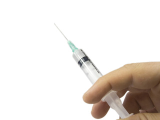 Isolated hand held syringe