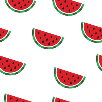 pattern with watermelon slices