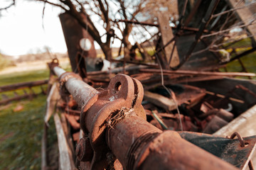 Close-up macro of a piece of rusty metal