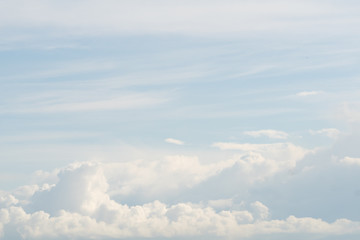 Beautiful cumulus clouds