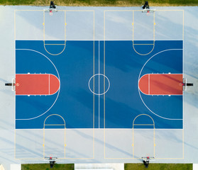 Obraz premium Aerial view of a basketball court