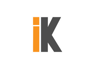 Obraz premium IK Initial Logo for your startup venture
