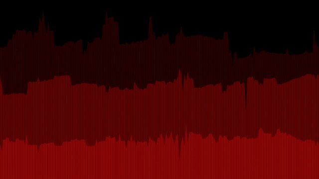 Red Data Line Graph. Full screen saver loop of data points fluctuating randomly on a horizontal side scrolling graphic chart.