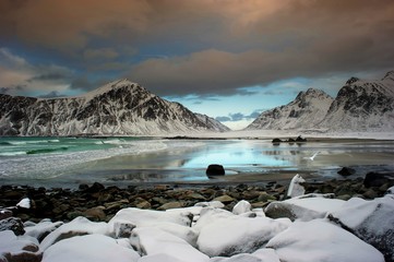 Obraz premium Cold beach