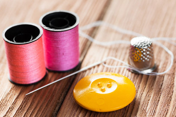 Fototapeta na wymiar Items for sewing or DIY