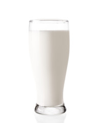 Milk glass isolated on white background.