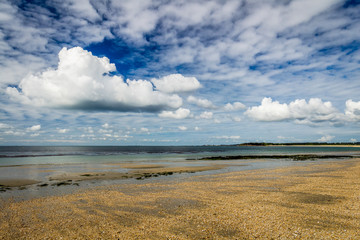 Beach of Landrezac, Sarzeau, Morbihan, Brittany (Bretagne), France