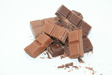 Pieces of chocolate bars