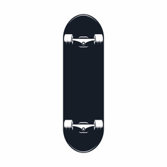 Skateboard. Vintage skateboard icon isolated on white background © Yevhenii