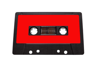 Vintage compact audio cassettes. Music cassette tapes old technology realistic retro design. colour...